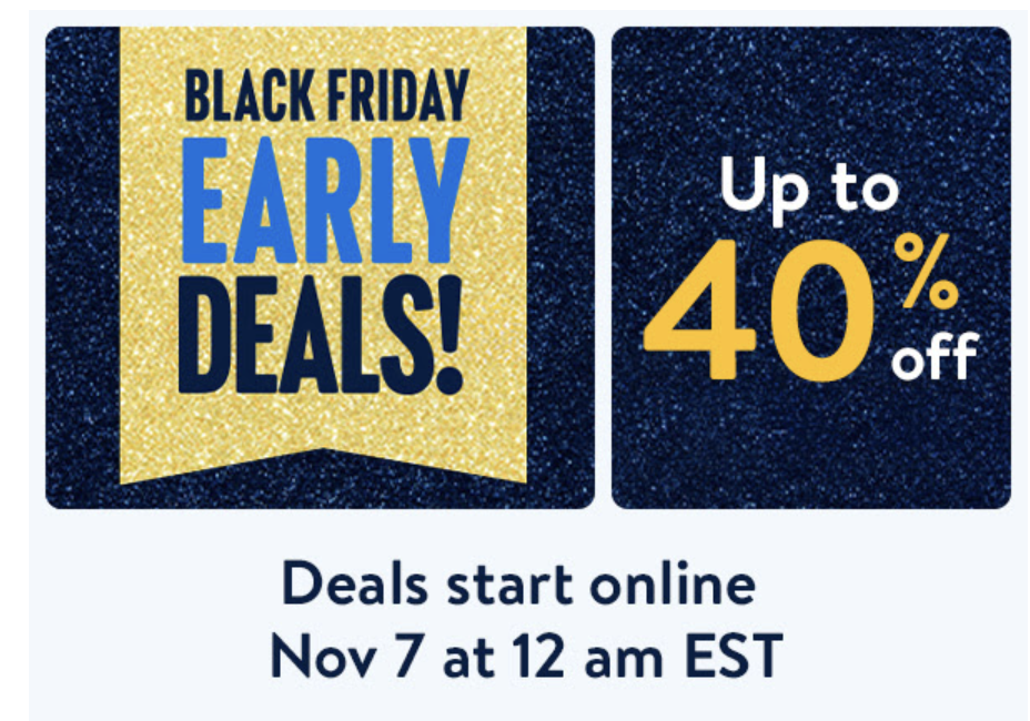 Walmart Canada Black Friday Early Deals LIVE Online Now Save up to 40